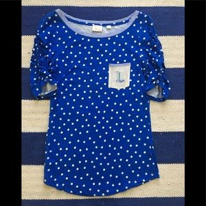 EUC Anthropologie polka dot monogrammed “L…